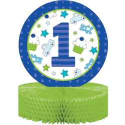 1 Yaş Erkek Teması Masa Orta Süsü - Parti Sürprizi