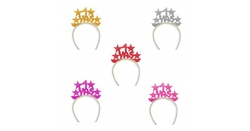 1 Yaş Karışık Renk Eva Simli Taç 10 Adet - Parti Sürprizi