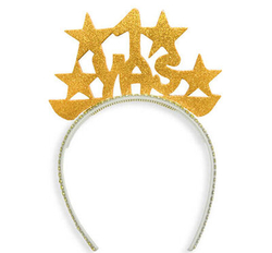 1 Yaş Simli Altın Renk Eva Taç 1 Adet - Parti Sürprizi