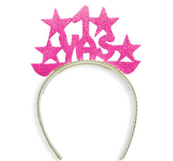 1 Yaş Simli Pembe Renk Eva Taç 1 Adet - Parti Sürprizi