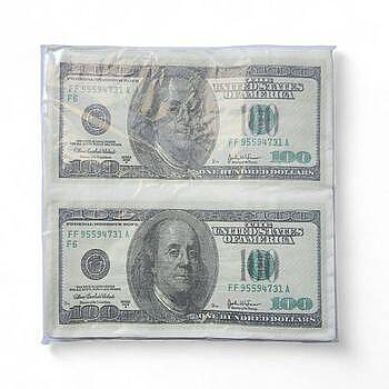 100 Dolar Şekilli Kağıt Peçete - 1