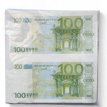 100 Euro Şekilli Kağıt Peçete - 1