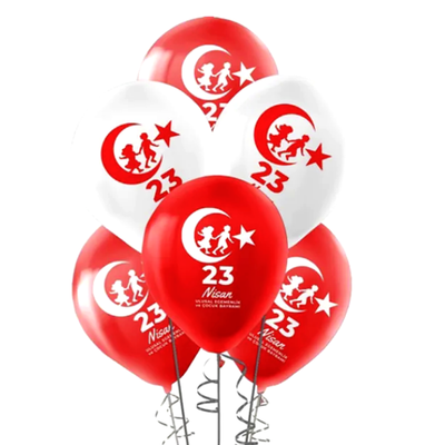 23 Nisan Baskılı Latex Balon 10 Adet - 1