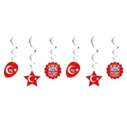 23 Nisan Kutlu Olsun Sarkıt Süs 6 Adet - 1