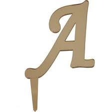 A Harf Aynalı Altın Pleksi 7 cm - Parti Sürprizi