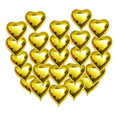 Altın Kalp Mini Shape Folyo Balon 6 Adet