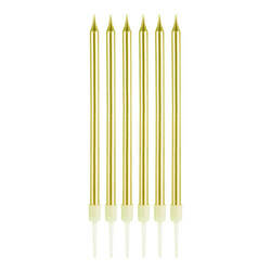 Altın Renk 6 lı Pasta Mumu 13 cm - 1