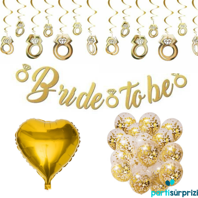Altın Renk Bride To Be Set - 1