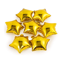 Altın Yıldız Folyo Balon 25 x 28 cm 6 Adet - Parti Sürprizi