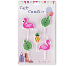 Ananas Flamingo ve Arkadaşları Mum Set - Parti Sürprizi