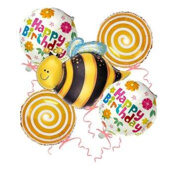 Arı Happy Birhtday Folyo Balon 5 li Set - 1