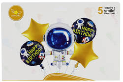 Astronot Folyo Balon 5 li Set