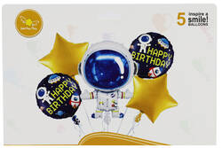 Astronot Folyo Balon 5 li Set - 1