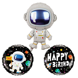 Astronot Folyo Balon Seti Pakette 3 Adet - Thumbnail