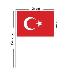 Ay Yıldız Türk Bayrağı Çıtalı Bayrak 10 Adet - 2