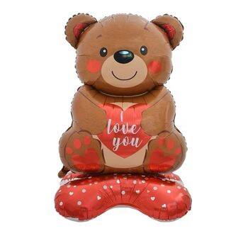 Ayaklı I Love You Ayıcık Şekilli Folyo Balon 1 Adet - 1