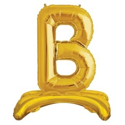 Ayakta Durabilen Altın B Harf Folyo Balon - Parti Sürprizi