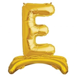 Ayakta Durabilen Altın E Harf Folyo Balon - Parti Sürprizi