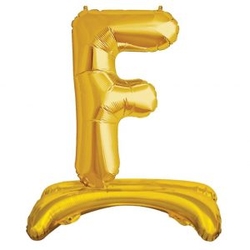 Ayakta Durabilen Altın F Harf Folyo Balon - Parti Sürprizi