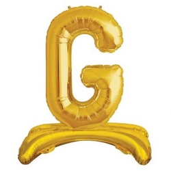 Ayakta Durabilen Altın G Harf Folyo Balon - Parti Sürprizi