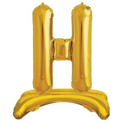 Ayakta Durabilen Altın H Harf Folyo Balon - Parti Sürprizi