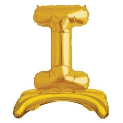 Ayakta Durabilen Altın I Harf Folyo Balon - Parti Sürprizi