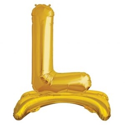 Ayakta Durabilen Altın L Harf Folyo Balon - Parti Sürprizi