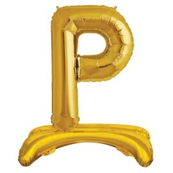 Ayakta Durabilen Altın P Harf Folyo Balon - Parti Sürprizi