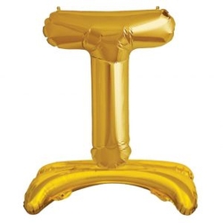 Ayakta Durabilen Altın T Harf Folyo Balon - Parti Sürprizi