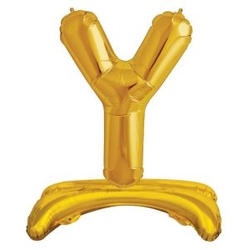 Ayakta Durabilen Altın Y Harf Folyo Balon - Parti Sürprizi