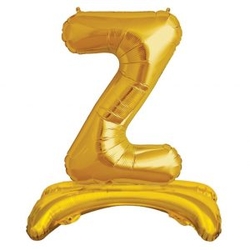 Ayakta Durabilen Altın Z Harf Folyo Balon - Parti Sürprizi