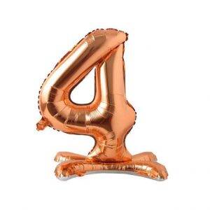 Ayakta Durabilen Bronze 4 Rakam Folyo Balon - 1