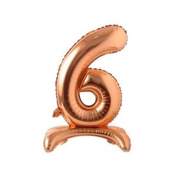 Ayakta Durabilen Bronze 6 Rakam Folyo Balon - Parti Sürprizi