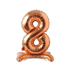 Ayakta Durabilen Bronze 8 Rakam Folyo Balon - Parti Sürprizi