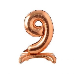 Ayakta Durabilen Bronze 9 Rakam Folyo Balon - Parti Sürprizi