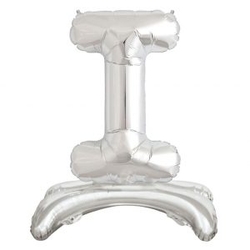 Ayakta Durabilen Gümüş I Harf Folyo Balon - Parti Sürprizi