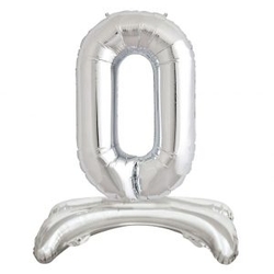 Ayakta Durabilen Gümüş O Harf Folyo Balon - Parti Sürprizi