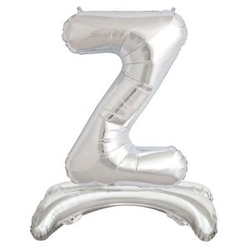 Ayakta Durabilen Gümüş Z Harf Folyo Balon - Parti Sürprizi