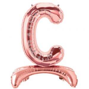Ayakta Durabilen Rose Gold C Harf Folyo Balon - 1