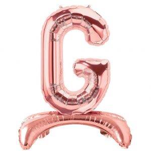 Ayakta Durabilen Rose Gold G Harf Folyo Balon - 1