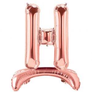 Ayakta Durabilen Rose Gold H Harf Folyo Balon