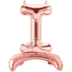 Ayakta Durabilen Rose Gold I Harf Folyo Balon - Parti Sürprizi