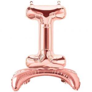 Ayakta Durabilen Rose Gold I Harf Folyo Balon - 1