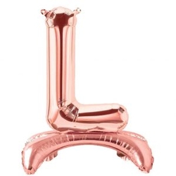 Ayakta Durabilen Rose Gold L Harf Folyo Balon - Parti Sürprizi