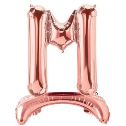 Ayakta Durabilen Rose Gold M Harf Folyo Balon - Parti Sürprizi