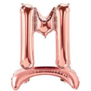 Ayakta Durabilen Rose Gold M Harf Folyo Balon - 1