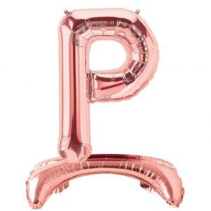 Ayakta Durabilen Rose Gold P Harf Folyo Balon - 1