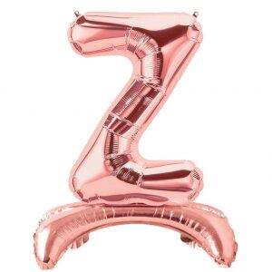 Ayakta Durabilen Rose Gold Z Harf Folyo Balon - 1