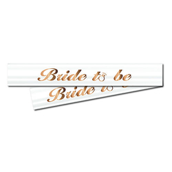  Bride To Be Yazılı Saten Kumaş Rose - Parti Sürprizi