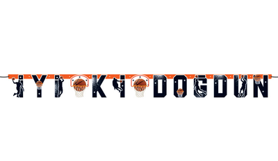 Basketbol Teması İyi Ki Doğdun Harf Afiş - 1